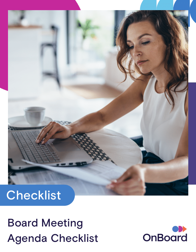 Board Meeting Agenda Checklist